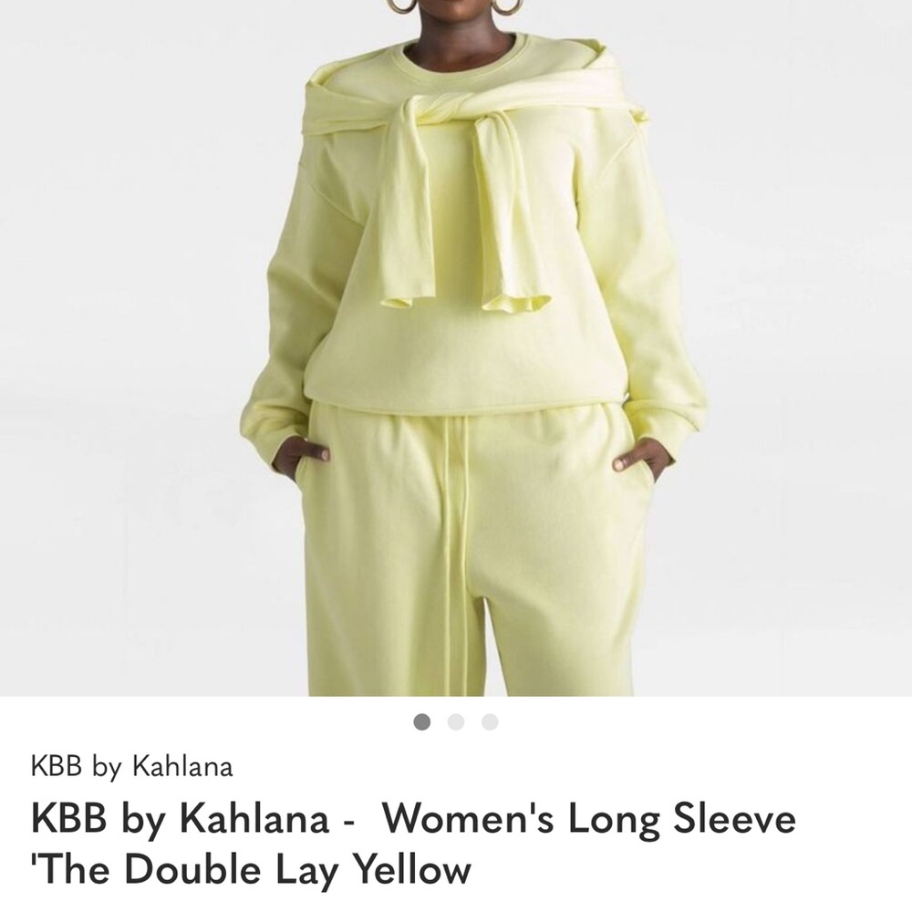 NWT  Long Sleeve Double Lay Yellow Sweatshirt